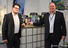 At Wilma's Lawn and Garden stand, Kevin Waschul and Pim de Boer stood to promote the products. Kevin is the distributor in Germany for Wilma's Lawn and Garden.